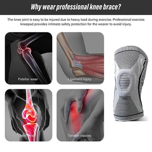 Professional Knee Brace with Compression & Patella Gel Pad - Medical Grade Support