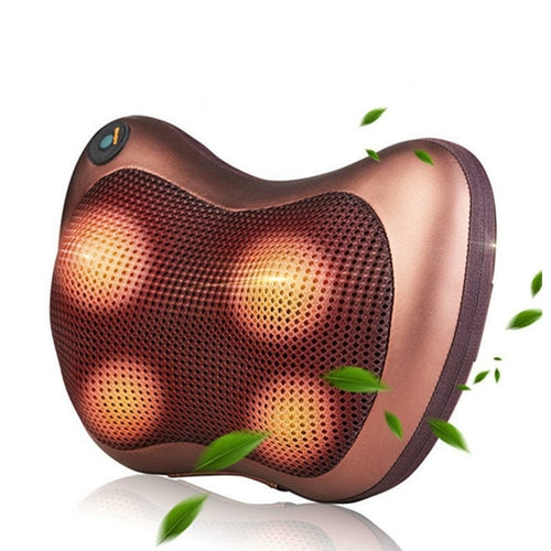 Portable 4-Head Massage Pillow - Deep Tissue Neck & Shoulder Relief