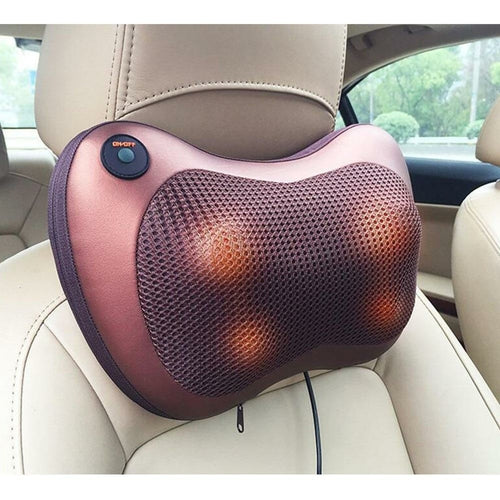 Portable 4-Head Massage Pillow - Deep Tissue Neck & Shoulder Relief